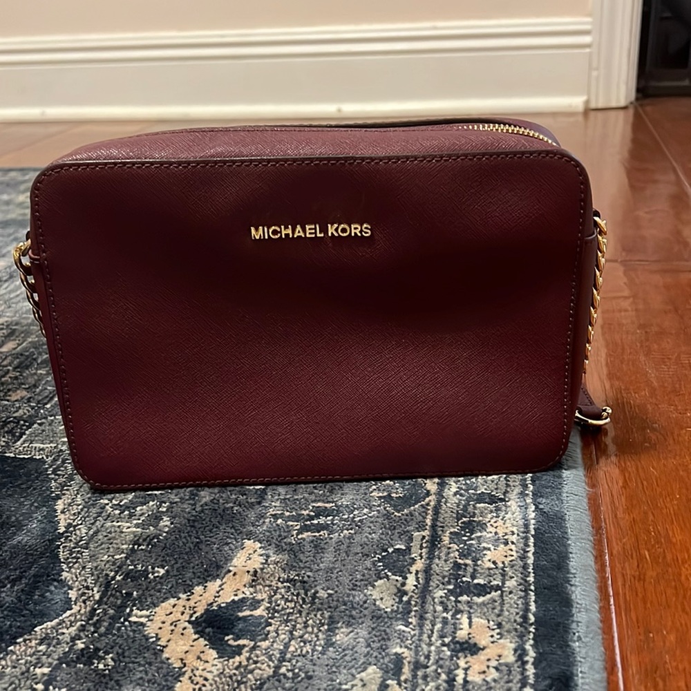Maroon Michael Kors bag